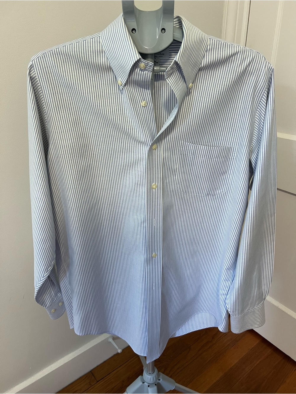 Brooks Brothers Pinstripe Men's Oxford Button-Down Shirt